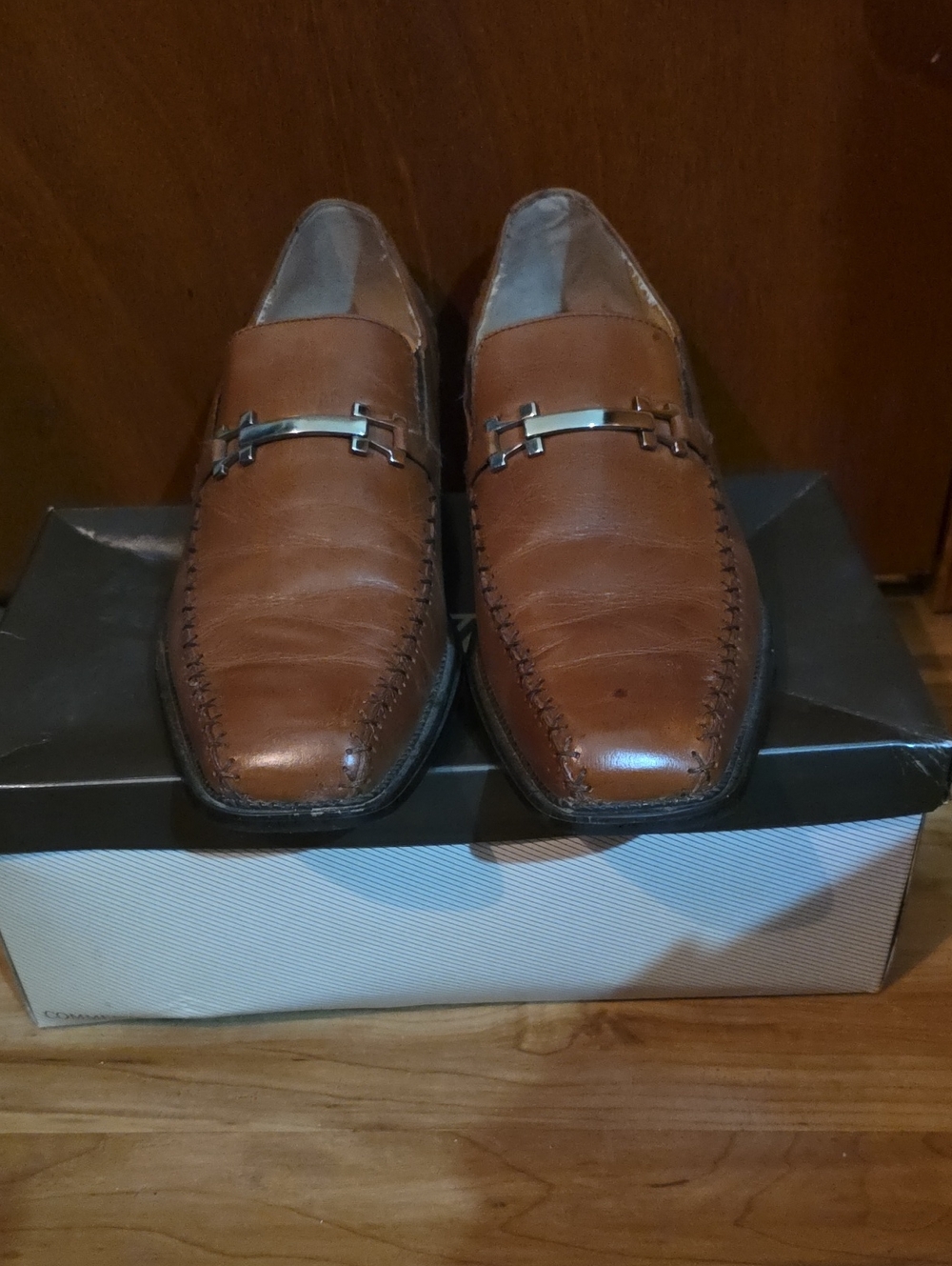Men's Tan Leather Bit Slip-On Loafers